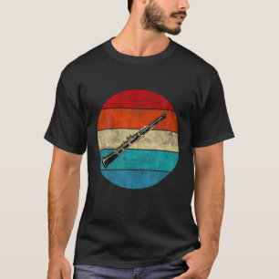 Camiseta Clarinet Instrumento Musical Vintage Retro Sunset
