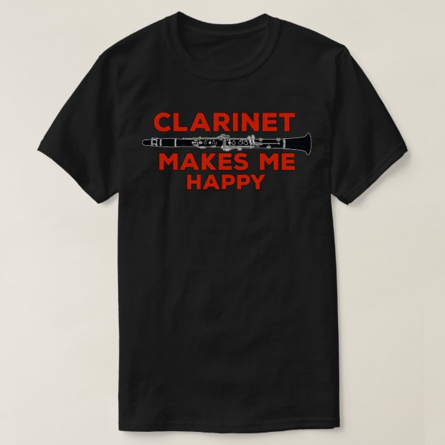 Camiseta Clarinet me hace feliz (Diseño del anverso)