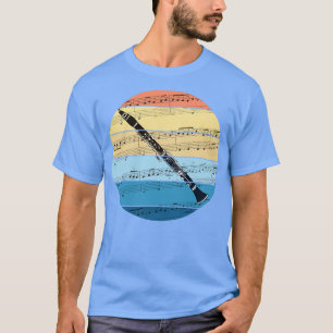 Camiseta Clarinet Music Notation Clarinetist Woodwind Music