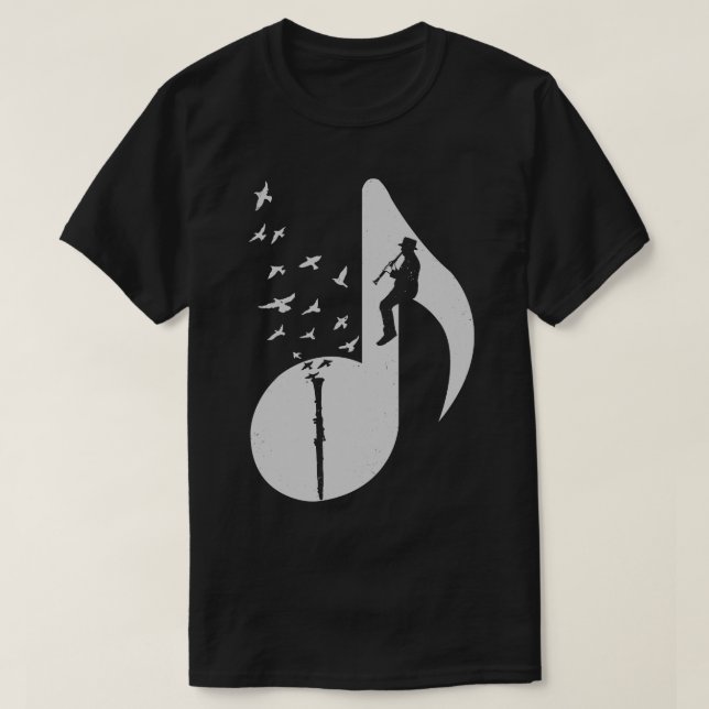 Camiseta Clarinet musical (Diseño del anverso)