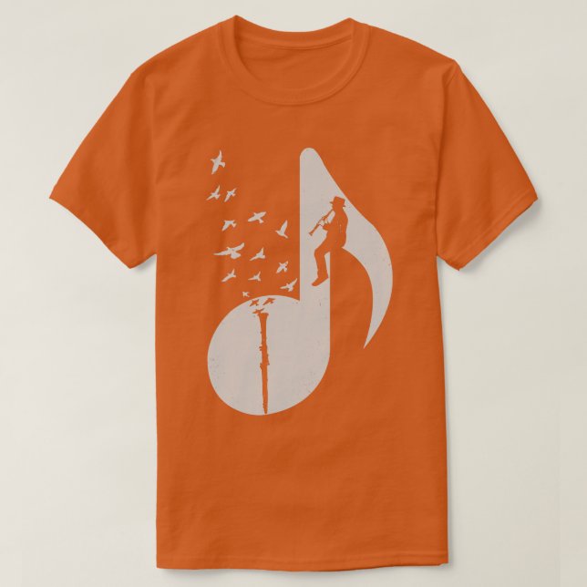 Camiseta Clarinet musical (Diseño del anverso)
