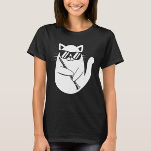 Camiseta Clarinet Player - Cat Clarinetist Music Lover Marc