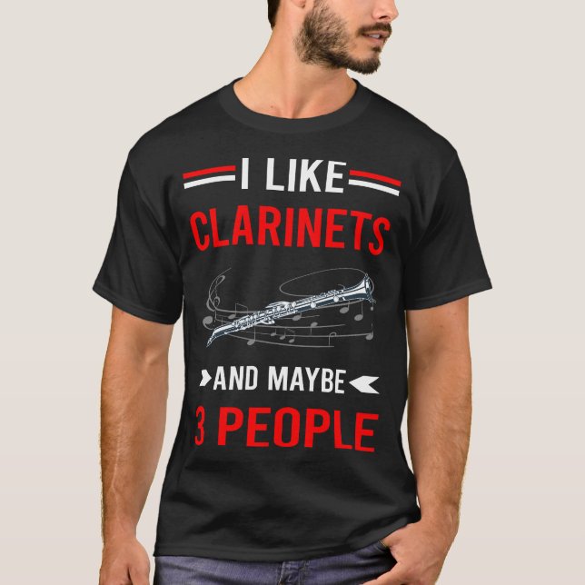Camiseta Clarinet rojo 3 personas (Anverso)