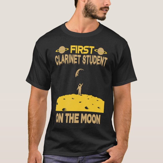 Camiseta Clarinet Student On The Moon (Anverso)
