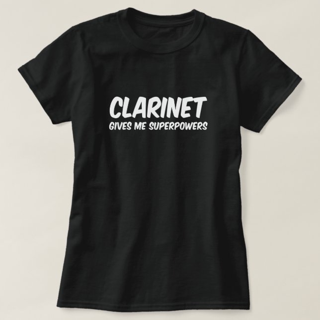 Camiseta Clarinet Superpower Funny Superhero Music (Diseño del anverso)