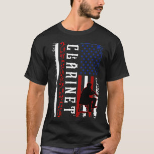 Camiseta Clarinet US Flag Clarinetista