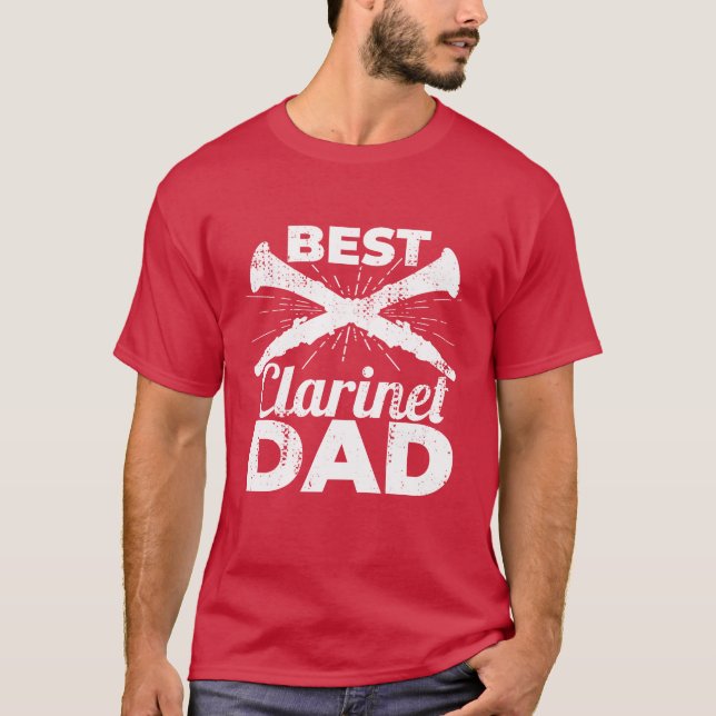 Camiseta Clarinete Papa retro (Anverso)