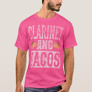 Camiseta Clarinete y Tacos Banda de Tacos Divertida con Dis