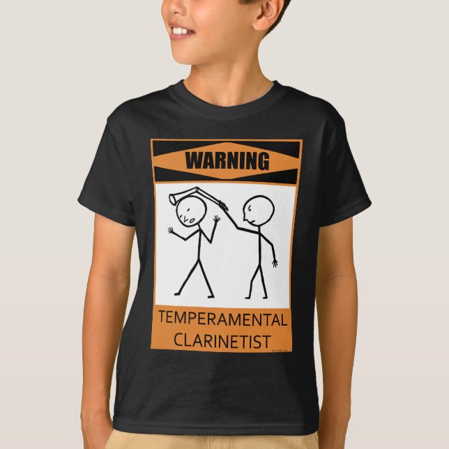 Camiseta Clarinetist temperamental amonestador (Anverso)