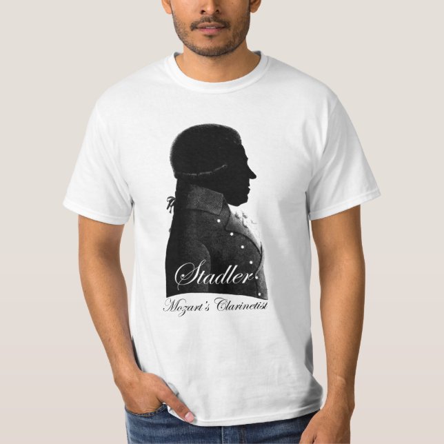 Camiseta Clarinetista Anton Stadler y compositor Mozart (Anverso)