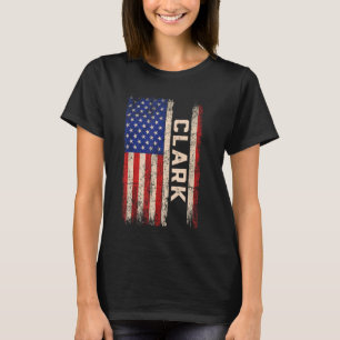 Camiseta Clark Apellido Shirt Clark Nombre Bandera American