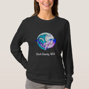 Camiseta Clark County Wa Japanese Paint Geometric Orca Kill