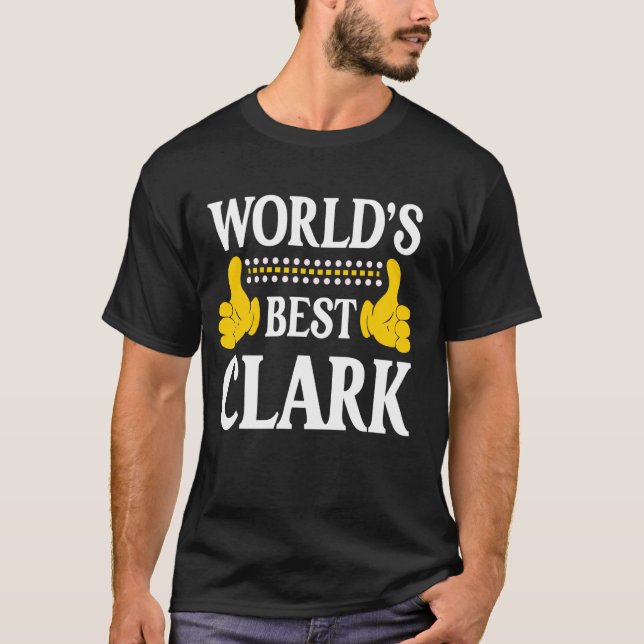 Camiseta Clark Surname Funny Team Family Apellido World (Anverso)
