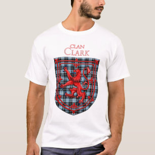 Camiseta Clark Tartan Scottish Plaid Lion Rampant