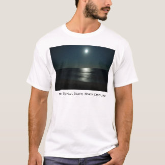 Camiseta Claro de luna Sun, playa del norte de Topsail,