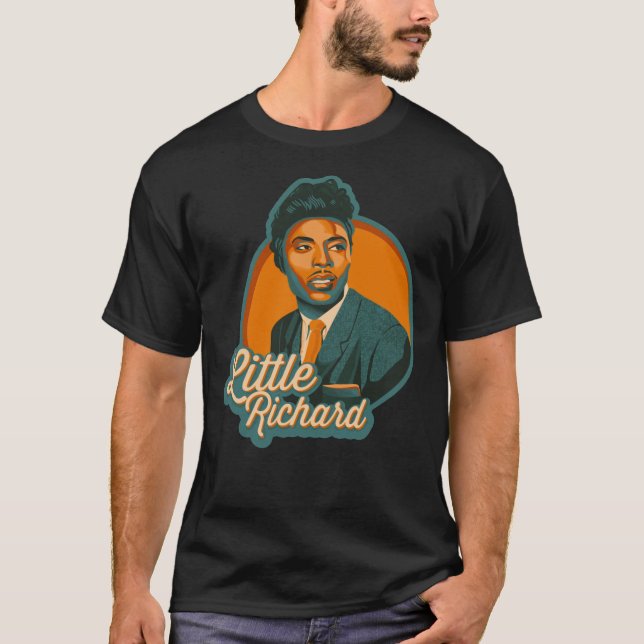 Camiseta Clas de diseño retro artístico de Little Richard o (Anverso)