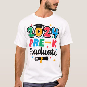 Camiseta Clase 2024 Graduado Preescolar Graduado Niño