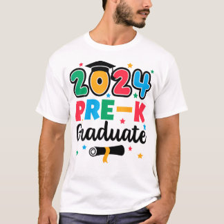 Camiseta Clase 2024 Graduado Preescolar Graduado Niño