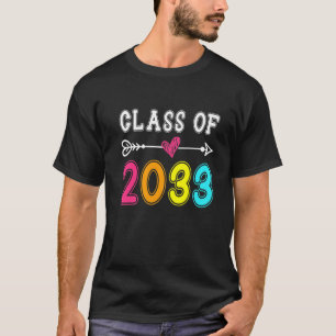 Camiseta Clase 2033 Senior 2033 Crecer Con El Grado Escolar