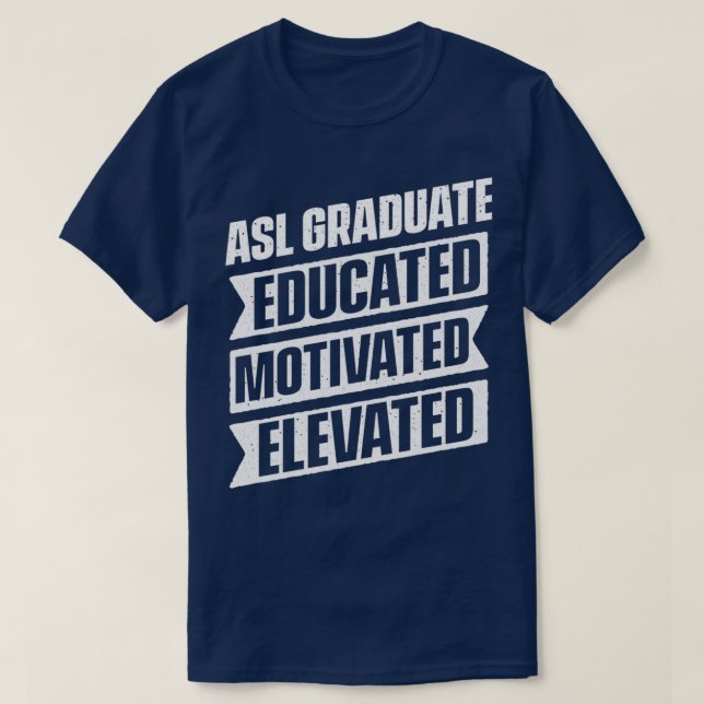 Camiseta Clase ASL Lenguaje de Rótulo América Graduación Se (Diseño del anverso)