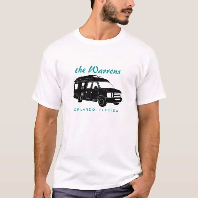 Camiseta Clase B Motorhome/gráfico de la silueta de la (Anverso)