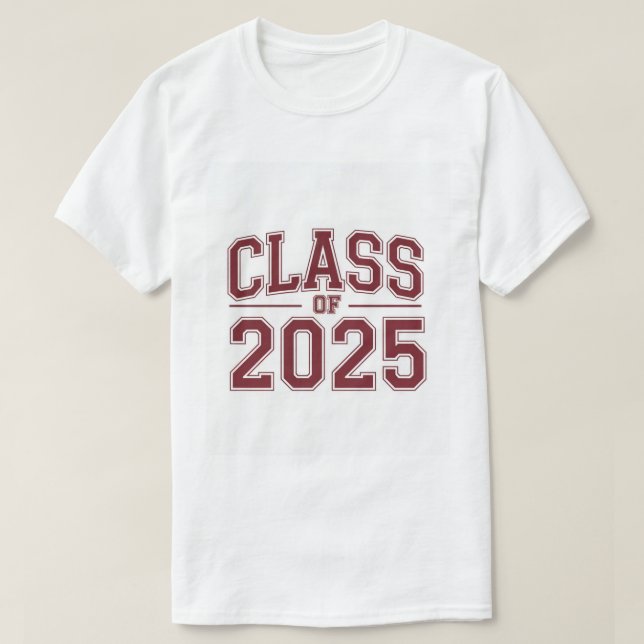 Camiseta Clase Camisas de los Hombres Blancos de 2025 (Diseño del anverso)