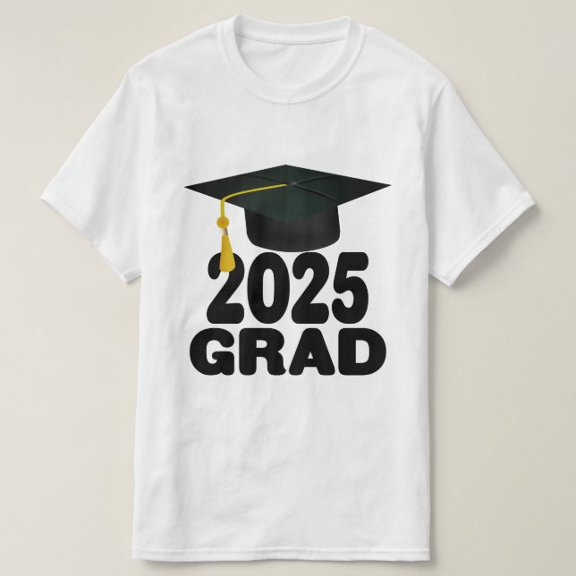 Camiseta Clase Cap y Tassel de 2025 Graduación (Diseño del anverso)