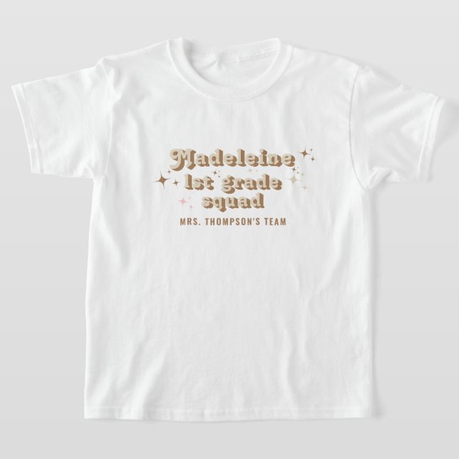 Camiseta Clase Cappuccino Nombre Equipo Escuadrón Cualquier (Distribución)