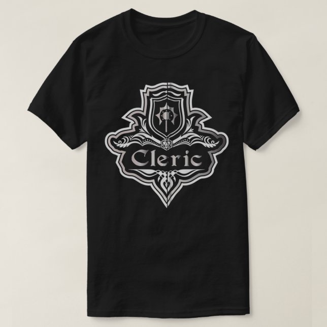 Camiseta Clase Clerical Emblem Dungeons y RPG Dragons Zip (Diseño del anverso)