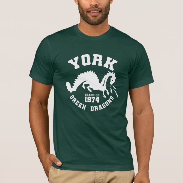 Camiseta Clase de 1974 Bella+Canvas masculino - Verde (Anverso)