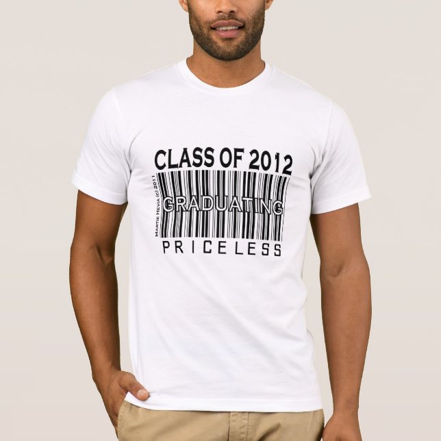 Camiseta Clase de 2012 - graduación inestimable - ropas (Anverso)