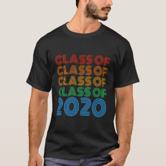 Camiseta Clase De 2020 Diseño De Texto Retro Vintage 2020 S