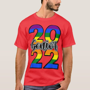 Camiseta Clase de 2022 de graduación superior lgbt orgullo