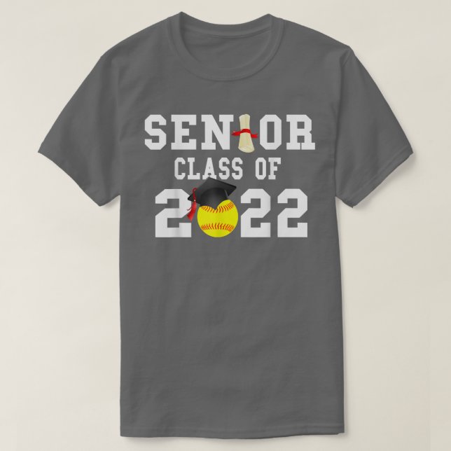 Camiseta Clase de 2022 Softball Graduation Senior Grad Pull (Diseño del anverso)