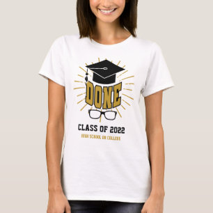 Camiseta Clase de 2022 Terminada Graduación Personalizada