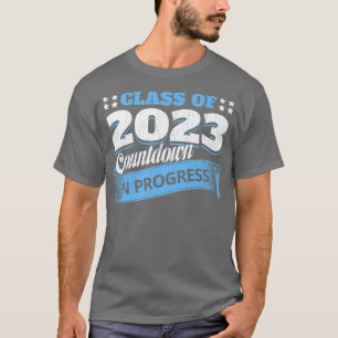 Camiseta Clase De 2023 Cuenta regresiva Estudiante Graduado