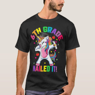 Camiseta Clase De 2023 Dabbing Unicorn Chica 6º Grado Naile