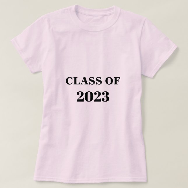 Camiseta Clase De 2023 Lámpara De Graduación Mínima Simple  (Diseño del anverso)