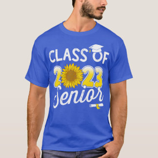 Camiseta Clase de 2023 licenciado en senoir con girasol par
