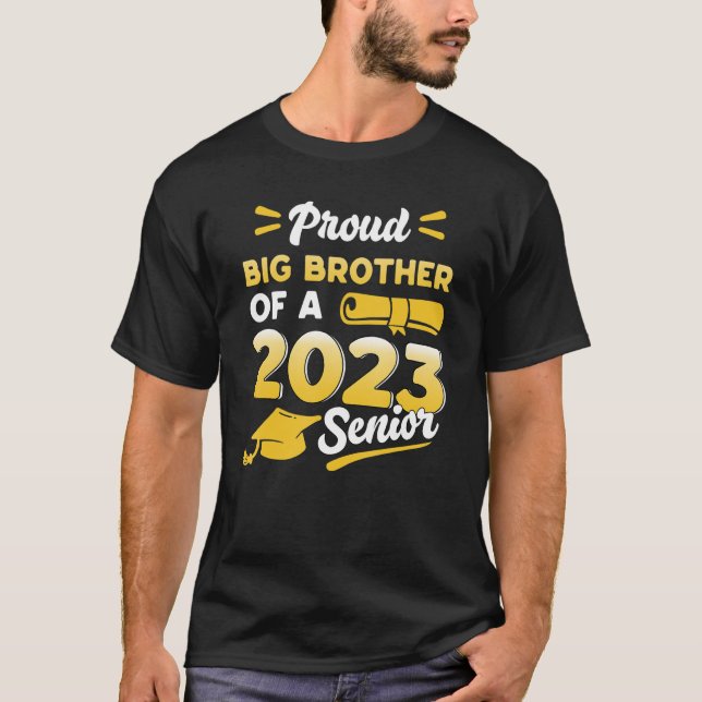 Camiseta Clase De 2023 Orgulloso Gran Hermano De Un G Super (Anverso)