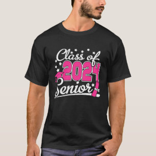 Camiseta Clase De 2024 Chicas Mayores 24 Mujeres Graduadas 