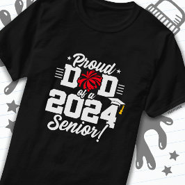 Camiseta Clase de 2024 Graduación Cheer Dad Senior 2024