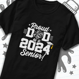 Camiseta Clase de 2024 Graduación Cheer Dad Senior 2024