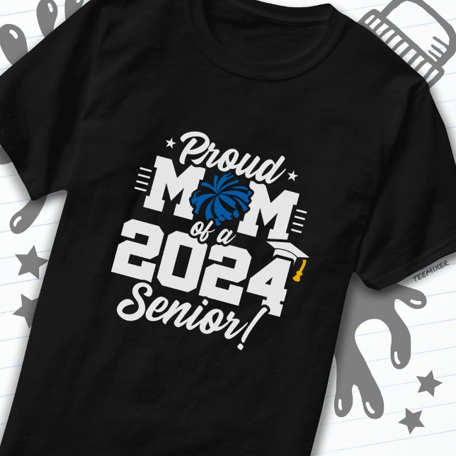 Camiseta Clase de 2024 Graduación Cheer Mom Senior 2024 (Subido por el creador)