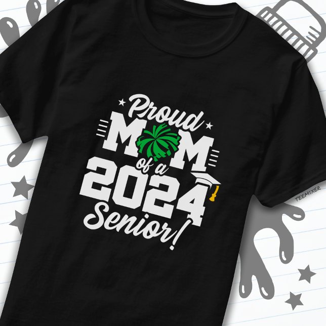 Camiseta Clase de 2024 Graduación Cheer Mom Senior 2024 (Subido por el creador)