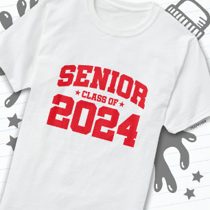 Camiseta Clase de 2024 Graduación de secundaria en 2024
