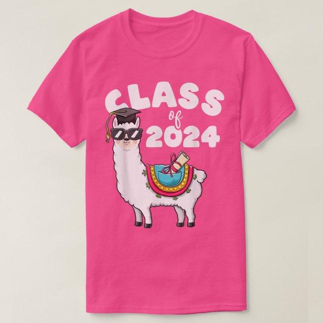 Camiseta Clase De 2024 Llama Primer Día De Décimo Grado Tee (Diseño del anverso)