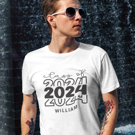 Camiseta Clase de 2024 superior con nombre