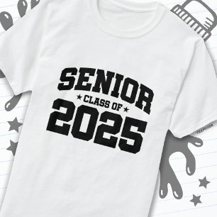 Camiseta Clase de 2025 Graduación de secundaria de 2025
