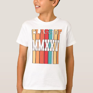 Camiseta Clase De 2025 Graduación Escolar MMXXV Diplom Retr